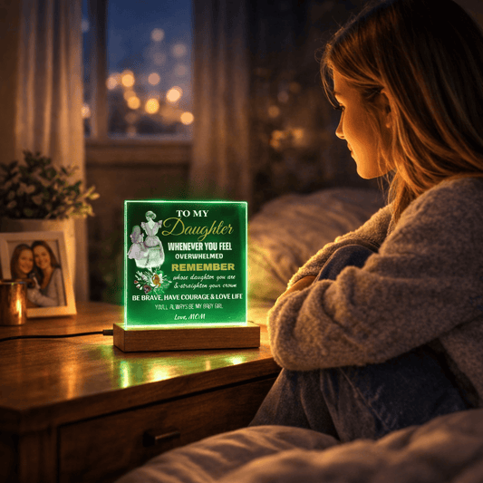 Gift for Daughter, Premium Acrylic Keepsake with Built-in LED Lights