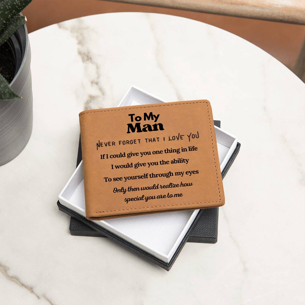 Gift for Men, Leather Bifold Wallets for Husband - Special You Are To Me