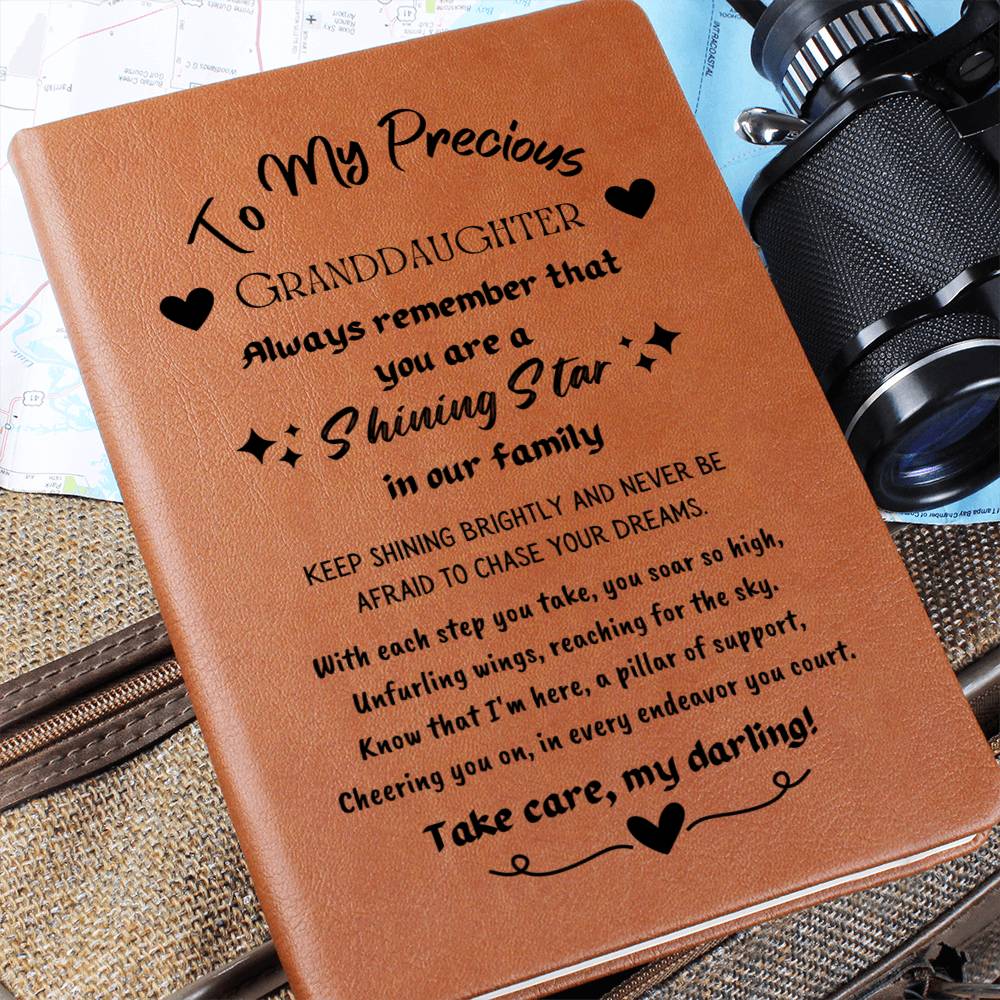 Granddaughter Gifts, Vegan Leather Ruled Notebook Journal