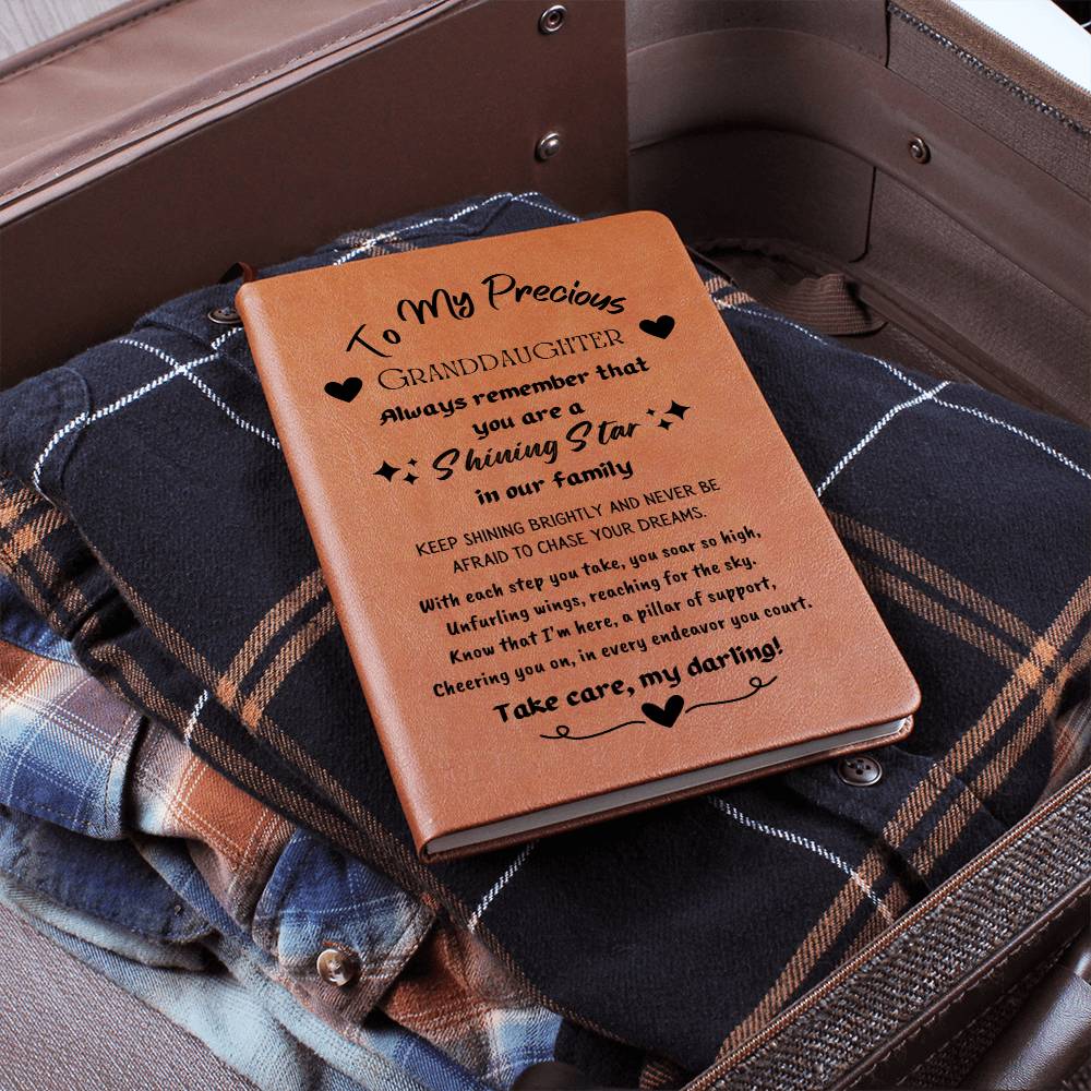 Granddaughter Gifts, Vegan Leather Ruled Notebook Journal
