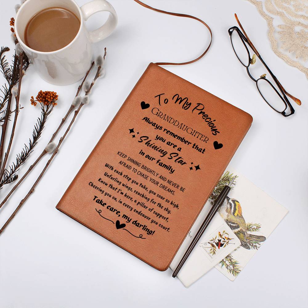 Granddaughter Gifts, Vegan Leather Ruled Notebook Journal
