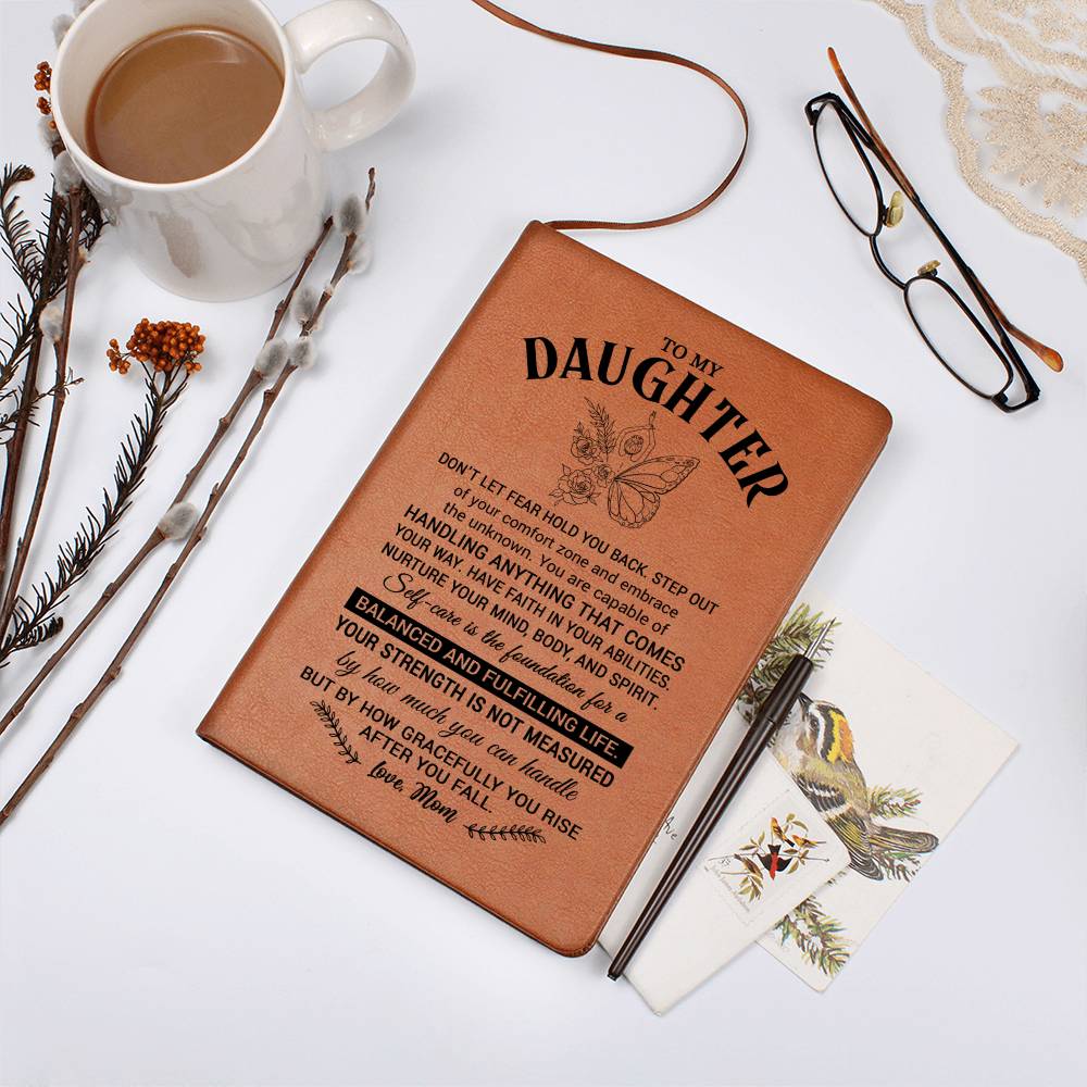 Daughter Gifts, Vegan Leather Ruled Notebook Journal, 100 Sheets, A5 Size Book