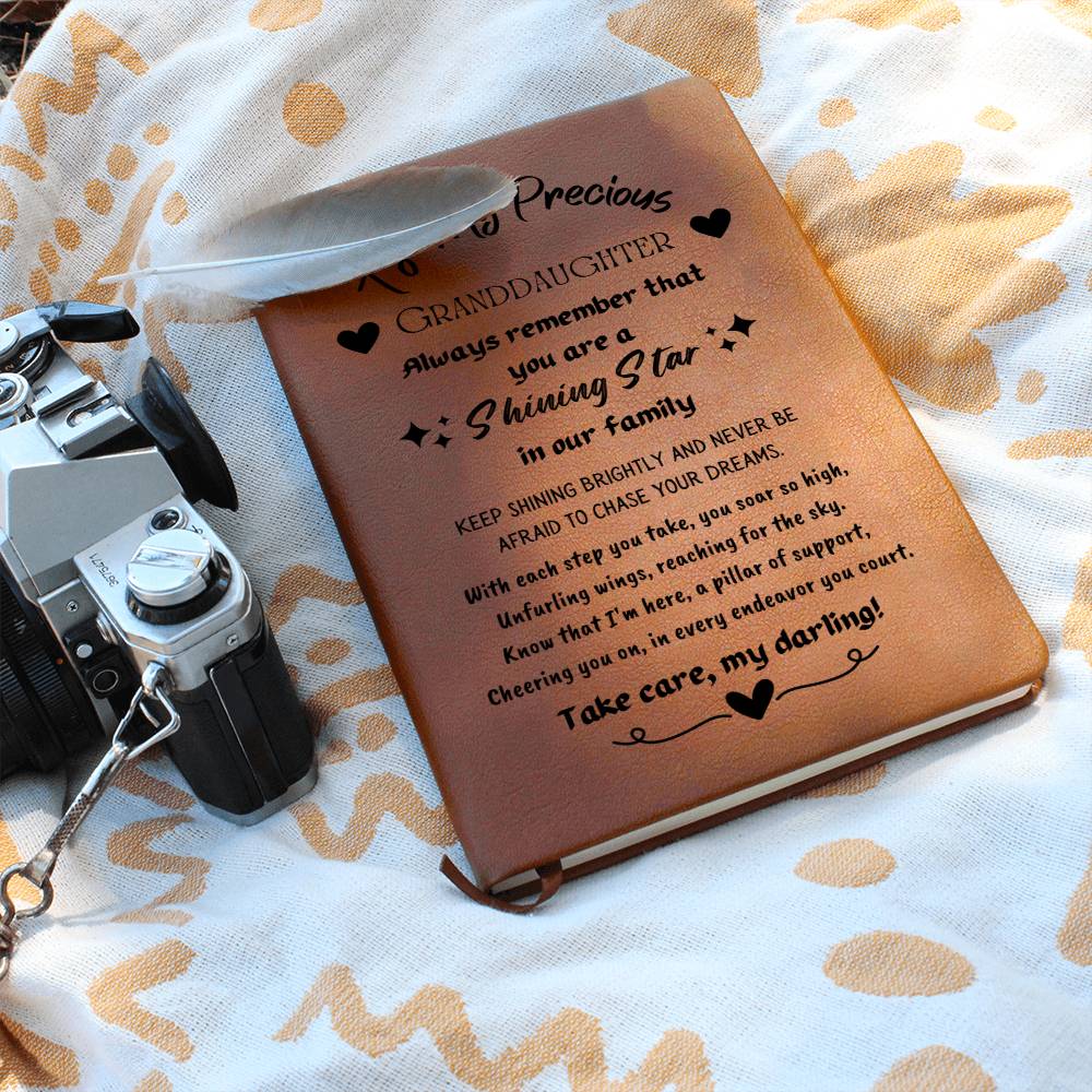 Granddaughter Gifts, Vegan Leather Ruled Notebook Journal