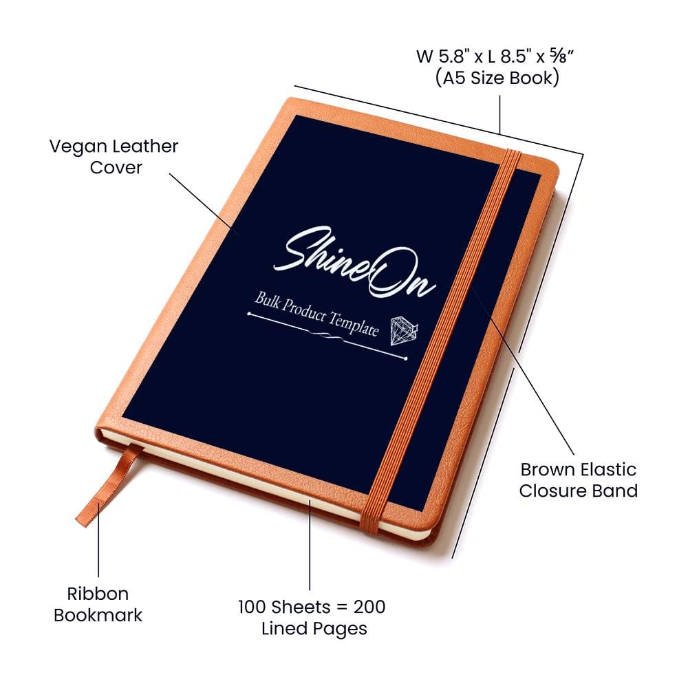 Vegan Leather Ruled Notebook Journal, Daughter Gifts, 100 Sheets, A5 Size Book