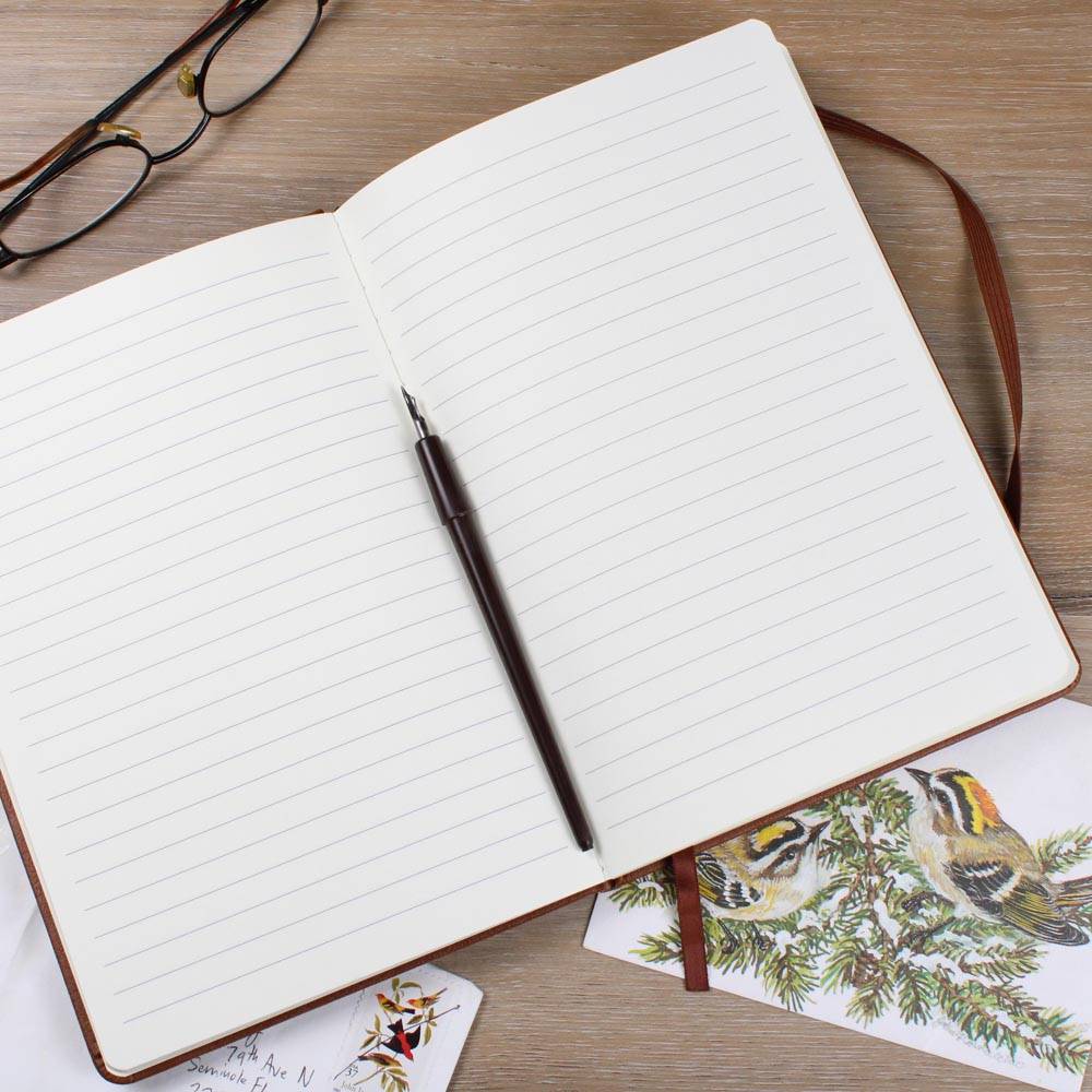 Vegan Leather Travel Journal Notebook, A5 Size, Ruled 100 Sheets