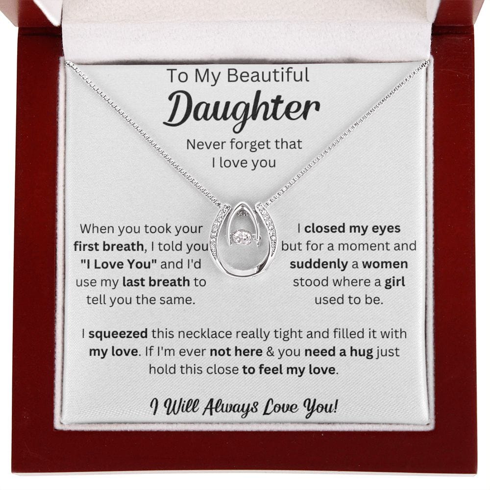 To My Daughter Necklace, Gifts For Daughter From Dad, Father Daughter Gifts From Mom, , Daughter Necklaces From Mom, To My Badass Daughter Crown Necklace, Daughter Jewelry From Dad.