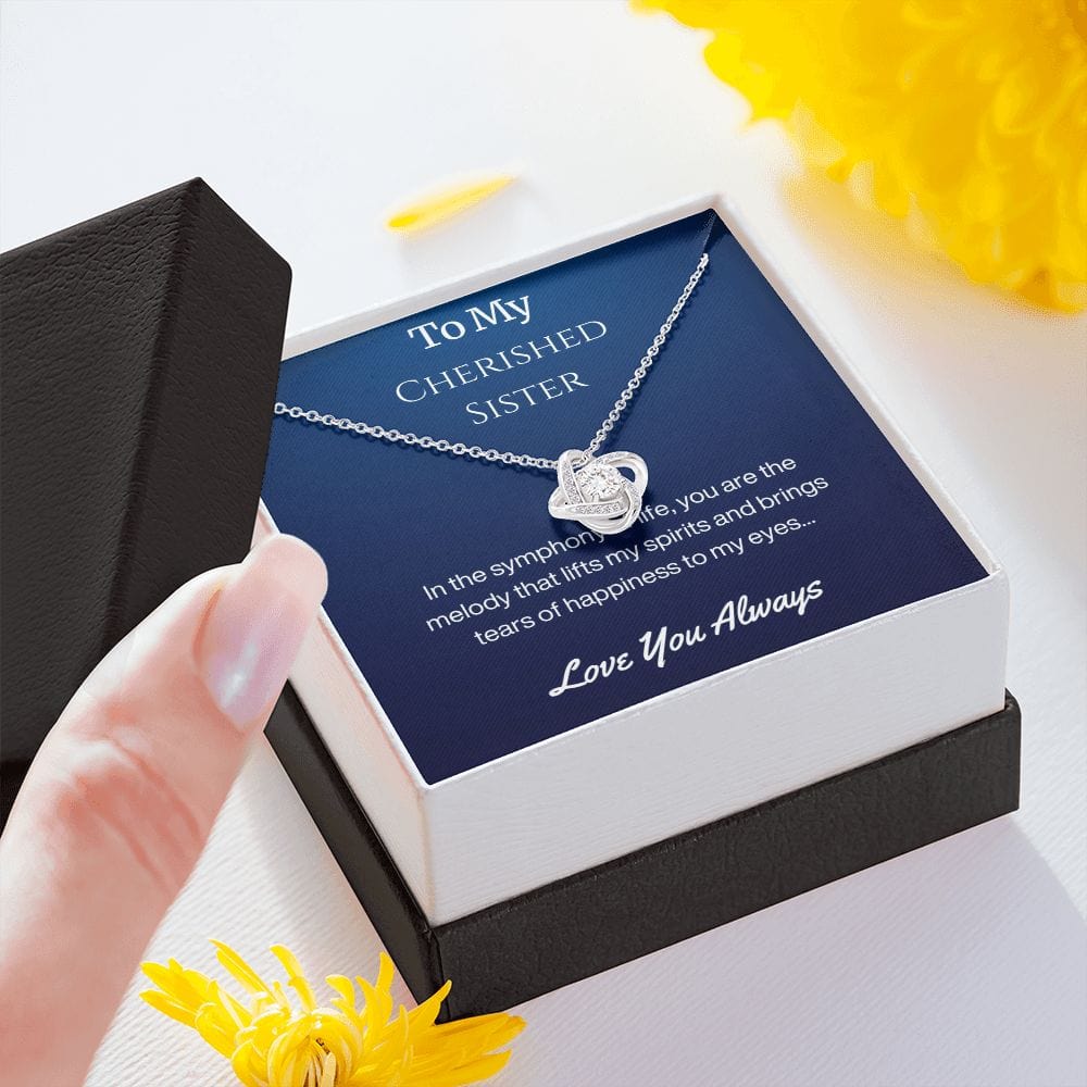 Sister Birthday Gift Necklace with Message Card and Gift Box - Symphony of Life