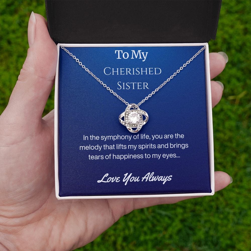 Sister Birthday Gift Necklace with Message Card and Gift Box - Symphony of Life