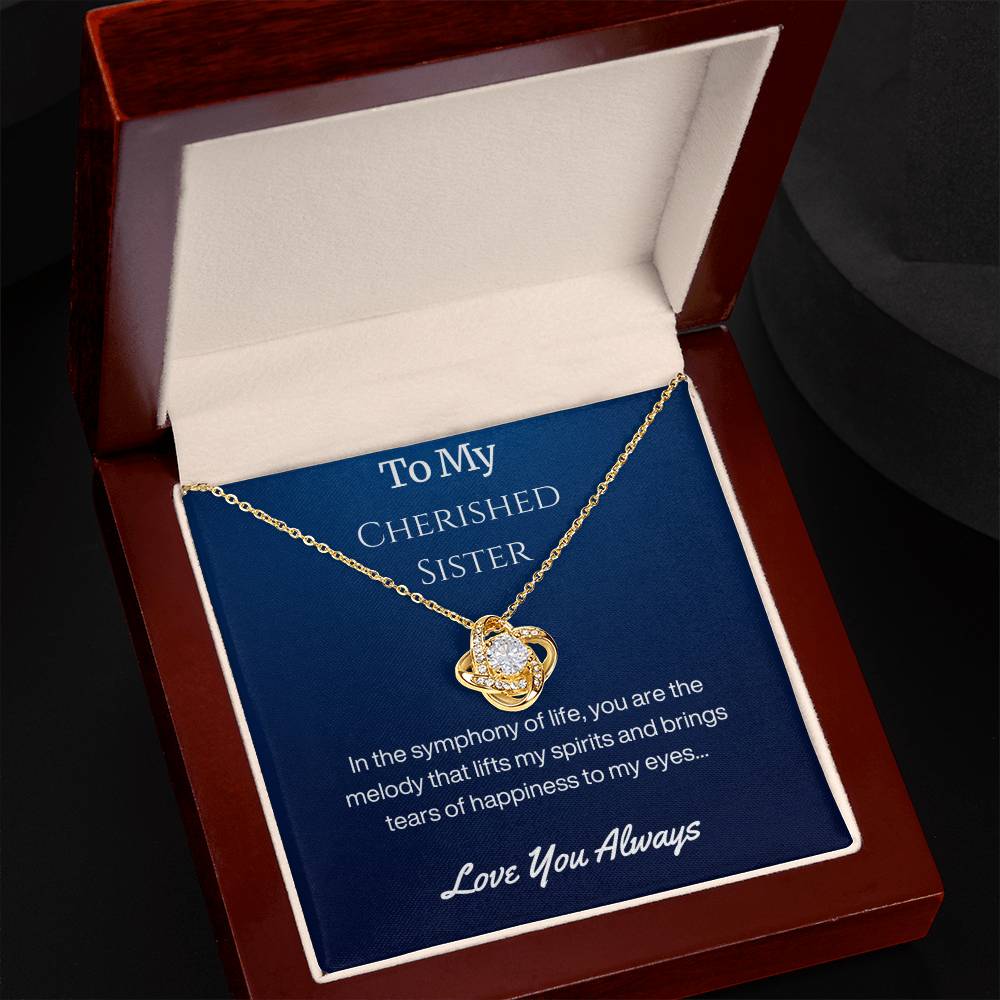 Sister Birthday Gift Necklace with Message Card and Gift Box - Symphony of Life