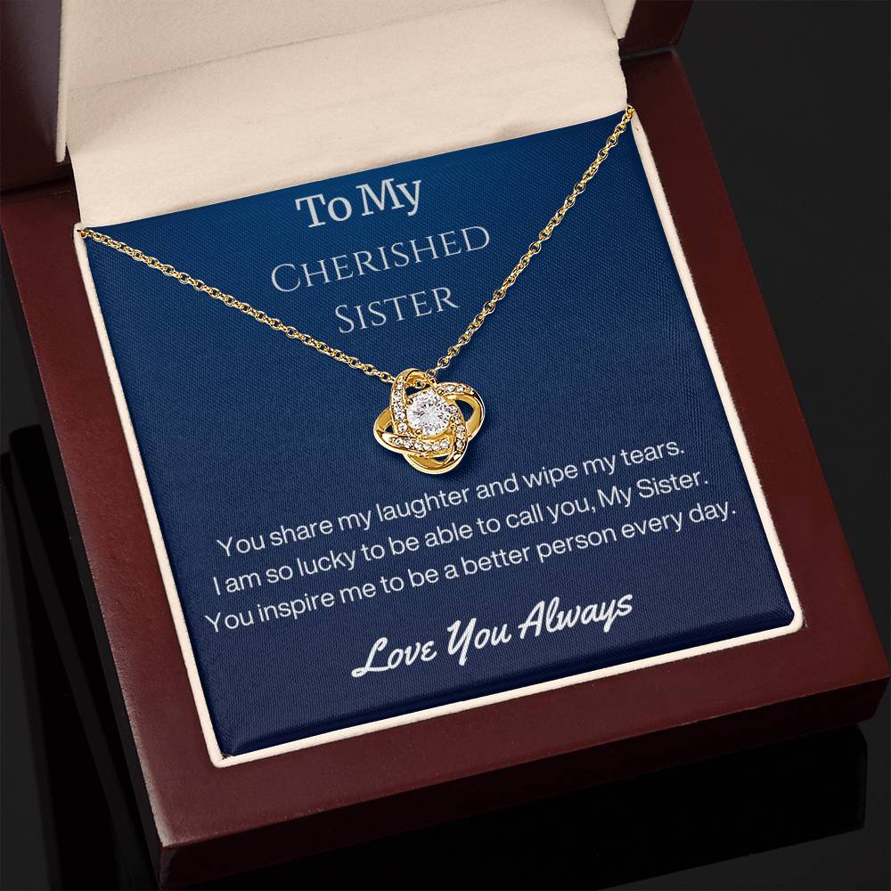 Sister Birthday Gift Necklace with Message Card and Gift Box - You Share My Laughter