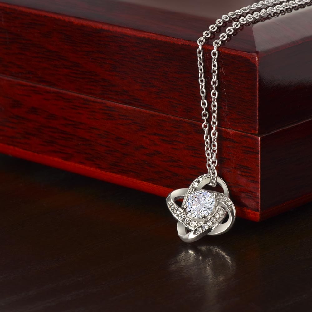 Sister Birthday Gift Necklace with Message Card and Gift Box - Side By Side