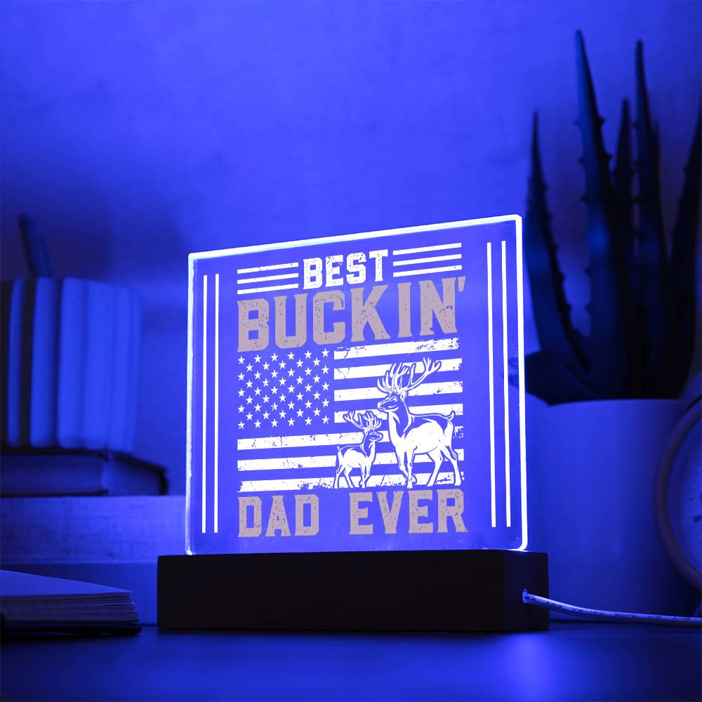 Hunters Gift For Dad, Premium Acrylic Home Décor with Built-in LED Lights