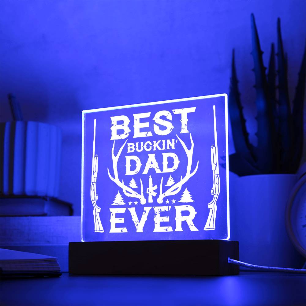 Hunters Gift For Dad, Premium Acrylic Home Décor with Built-in LED Lights