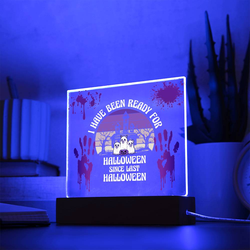 Halloween Home Decor Gift, Premium Acrylic Keepsake with Built-in LED Lights