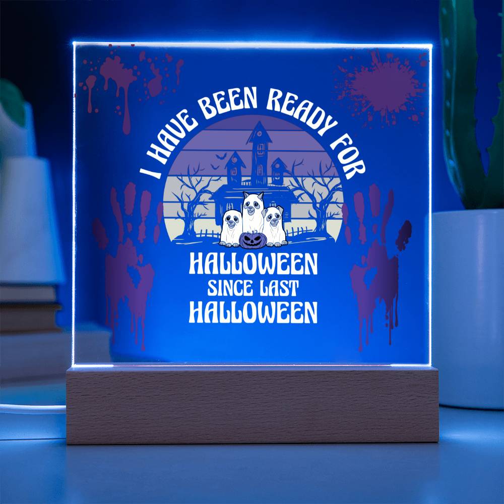 Halloween Home Decor Gift, Premium Acrylic Keepsake with Built-in LED Lights