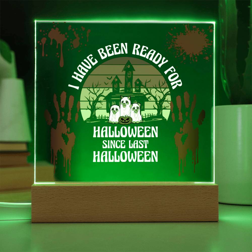 Halloween Home Decor Gift, Premium Acrylic Keepsake with Built-in LED Lights
