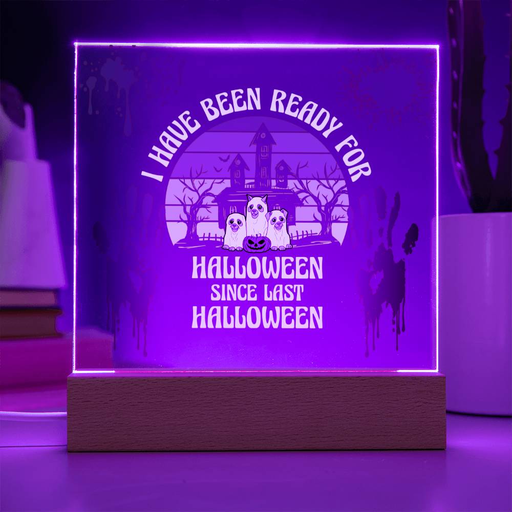 Halloween Home Decor Gift, Premium Acrylic Keepsake with Built-in LED Lights