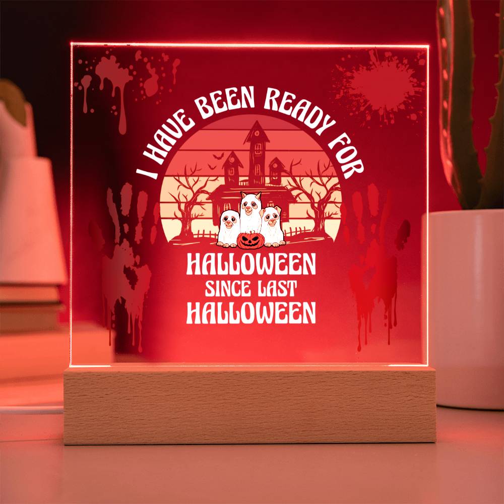 Halloween Home Decor Gift, Premium Acrylic Keepsake with Built-in LED Lights