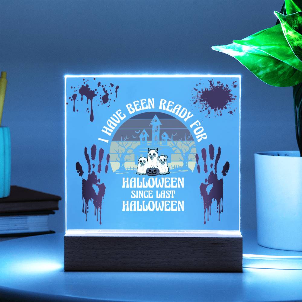 Halloween Home Decor Gift, Premium Acrylic Keepsake with Built-in LED Lights