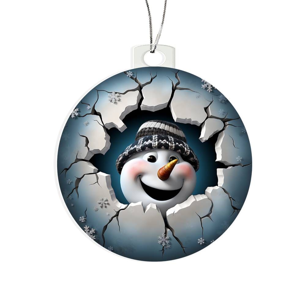 Acrylic Snowman 3D Christmas Gift Ornament
