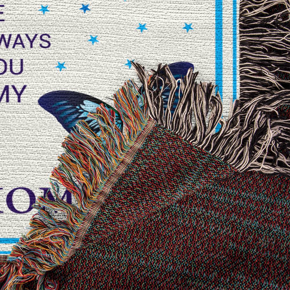 Gift For Daughter, Cotton Heirloom Woven Fringed Throw Blanket, 50” Width x 60” Height