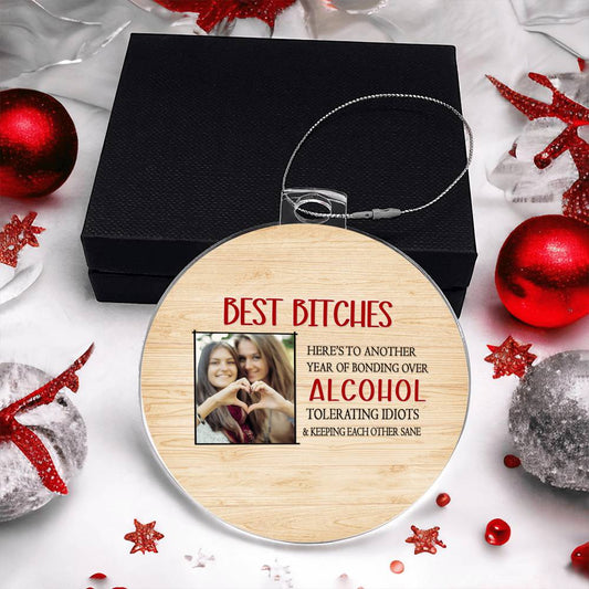 Bestie Keeping Each Other Sane - Bestie BFF Christmas Gift - Personalized Acrylic Ornament