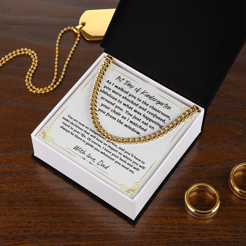 Gift For Son from Mom, Son Gifts from Mom and Dad, Mother and Son Necklace, Birthday Gift For My Son, Father Son Gifts, Cuban Link Chain Necklace
