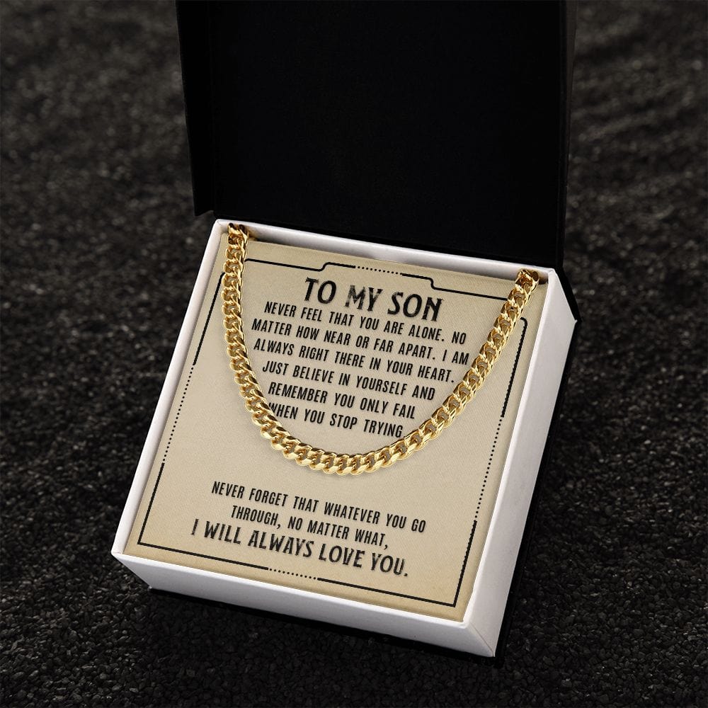 Gift For Son from Mom, Son Gifts from Mom and Dad, Mother and Son Necklace, Birthday Gift For My Son, Father Son Gifts, Cuban Link Chain Necklace