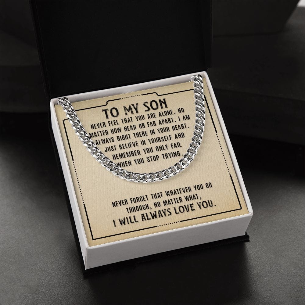 Gift For Son from Mom, Son Gifts from Mom and Dad, Mother and Son Necklace, Birthday Gift For My Son, Father Son Gifts, Cuban Link Chain Necklace