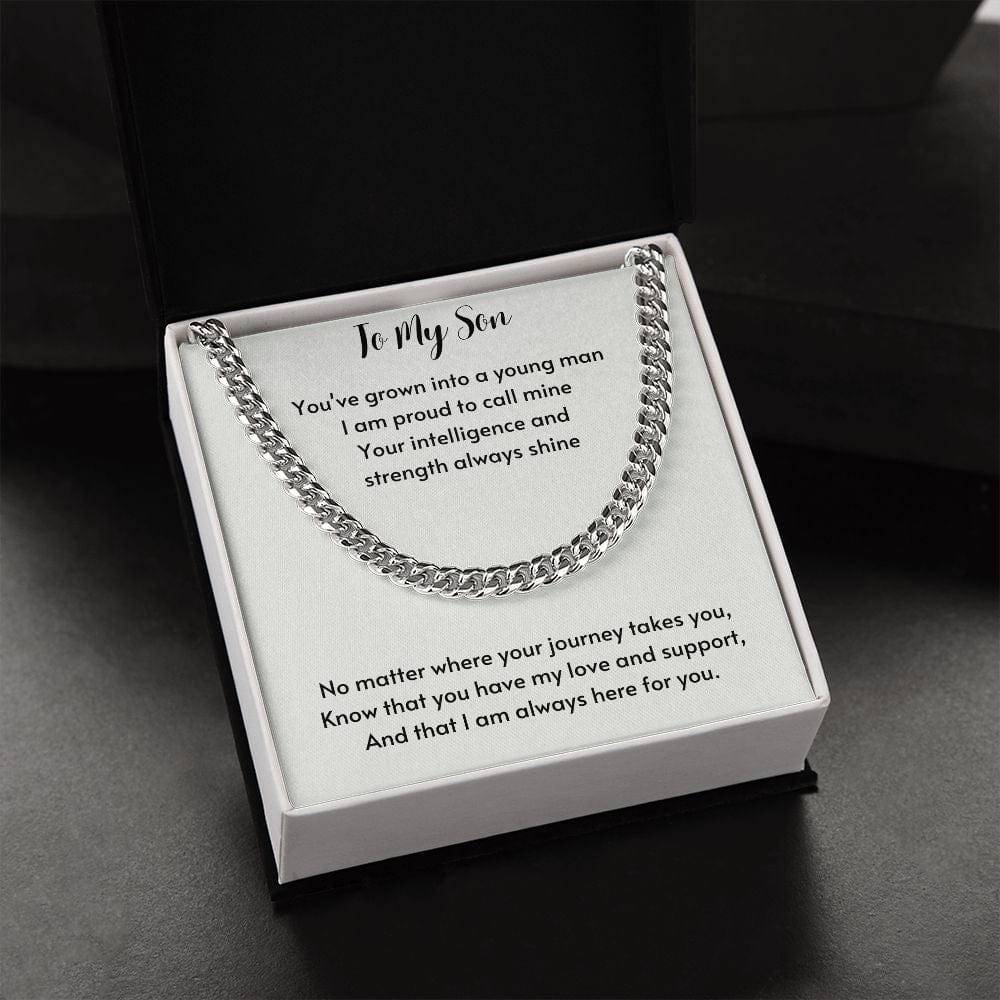 Gift For Son, Son Gifts from Mom and Dad, Mother and Son Necklace, Birthday Gift For My Son, Father Son Gifts, Cuban Link Chain Necklace