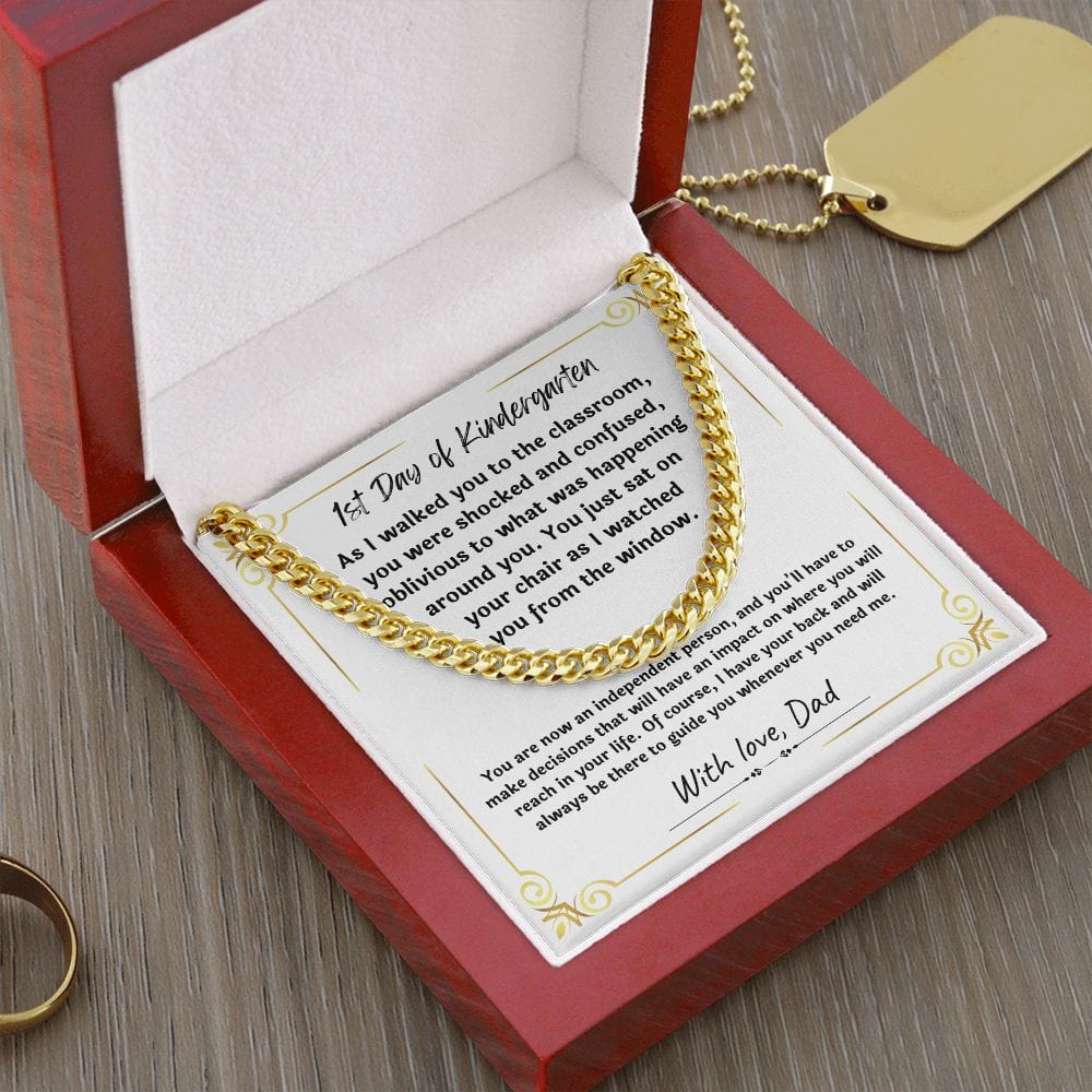Gift For Son from Mom, Son Gifts from Mom and Dad, Mother and Son Necklace, Birthday Gift For My Son, Father Son Gifts, Cuban Link Chain Necklace