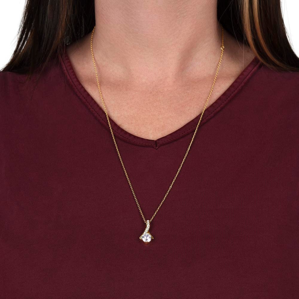 Granddaughter Gifts From Grandma, Granddaughter Birthday Message Card Necklace From Grandmother or Grandpa, Alluring Beauty Necklace