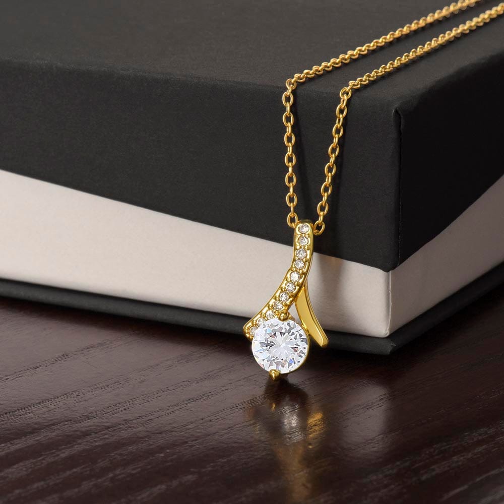 Gift For Granddaughter, Alluring Beauty Necklace Present with Message Card and Gift Box