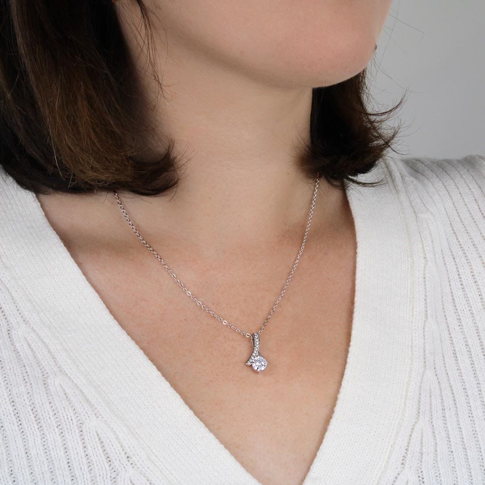 Granddaughter Gifts From Grandma, Granddaughter Birthday Message Card Necklace From Grandmother or Grandpa, Alluring Beauty Necklace