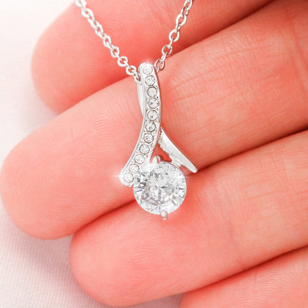 Granddaughter Gifts From Grandma, Granddaughter Birthday Message Card Necklace From Grandmother or Grandpa, Alluring Beauty Necklace