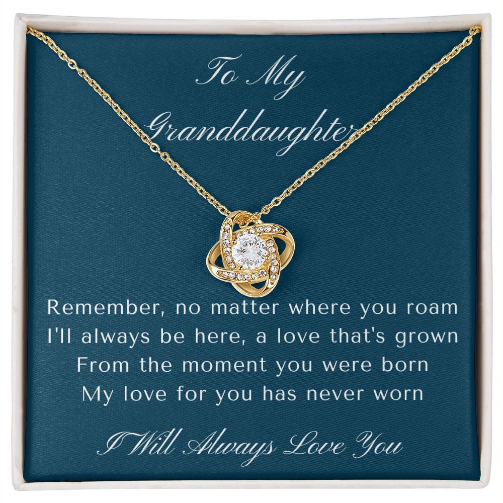 Gift for Granddaughter, Granddaughter Gifts from Grandma and Grandpa, Granddaughter Birthday Gift, Love Knot Necklace