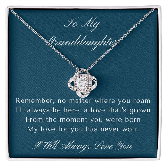 Gift for Granddaughter, Granddaughter Gifts from Grandma and Grandpa, Granddaughter Birthday Gift, Love Knot Necklace