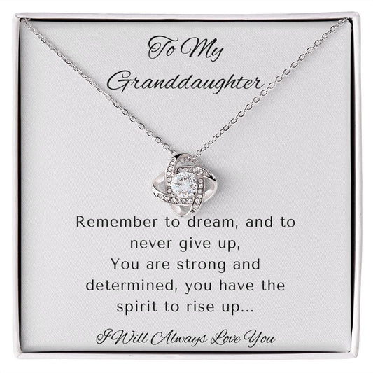 Gift for Granddaughter, Granddaughter Gifts from Grandma and Grandpa, Granddaughter Birthday Gift, Love Knot Necklace