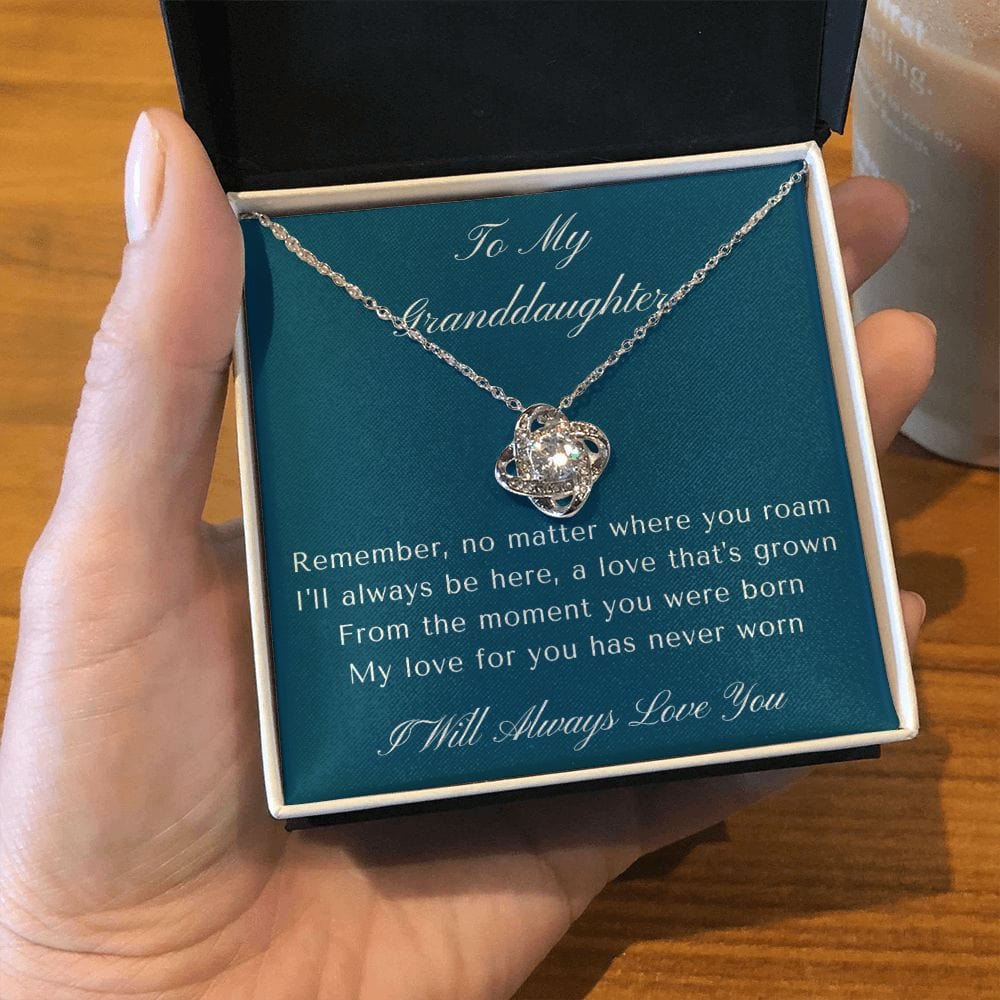 Gift for Granddaughter, Granddaughter Gifts from Grandma and Grandpa, Granddaughter Birthday Gift, Love Knot Necklace