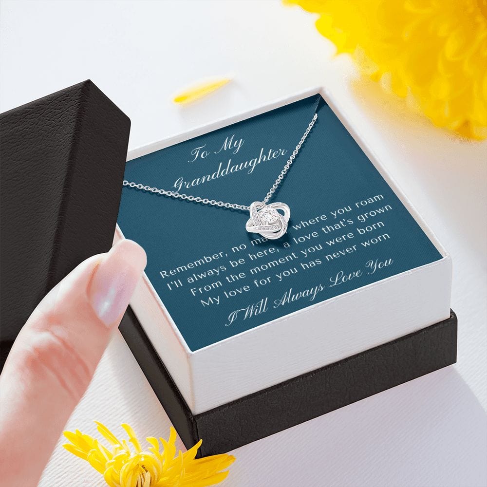 Gift for Granddaughter, Granddaughter Gifts from Grandma and Grandpa, Granddaughter Birthday Gift, Love Knot Necklace