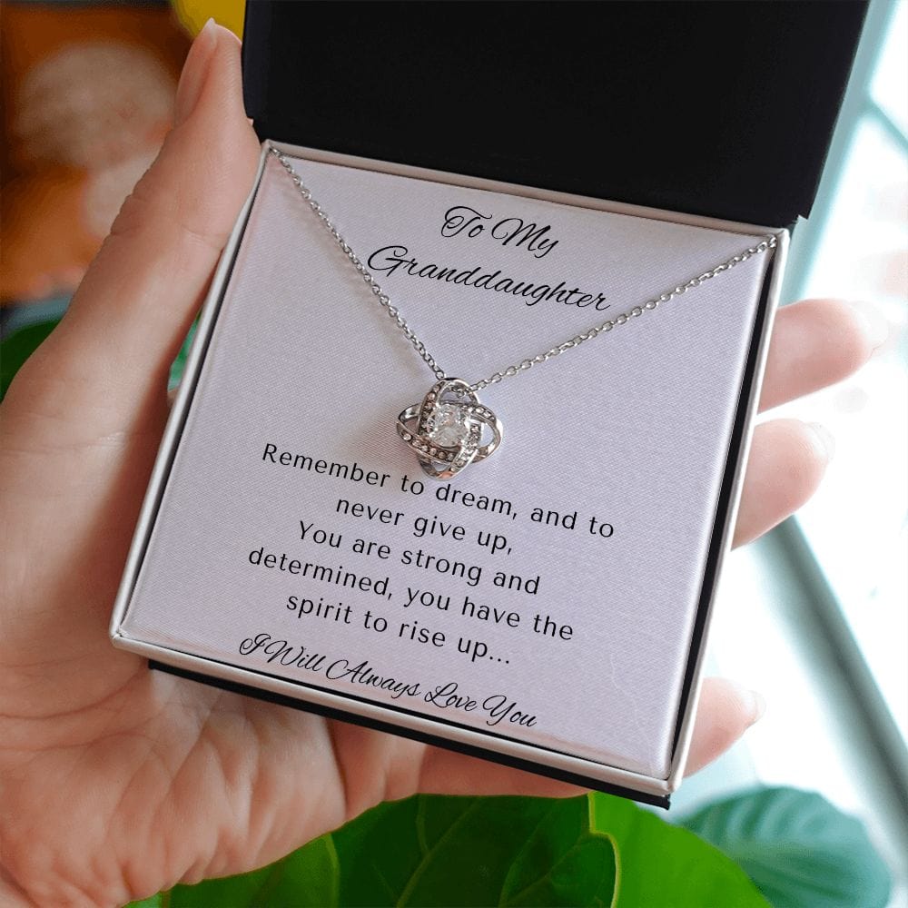 Gift for Granddaughter, Granddaughter Gifts from Grandma and Grandpa, Granddaughter Birthday Gift, Love Knot Necklace