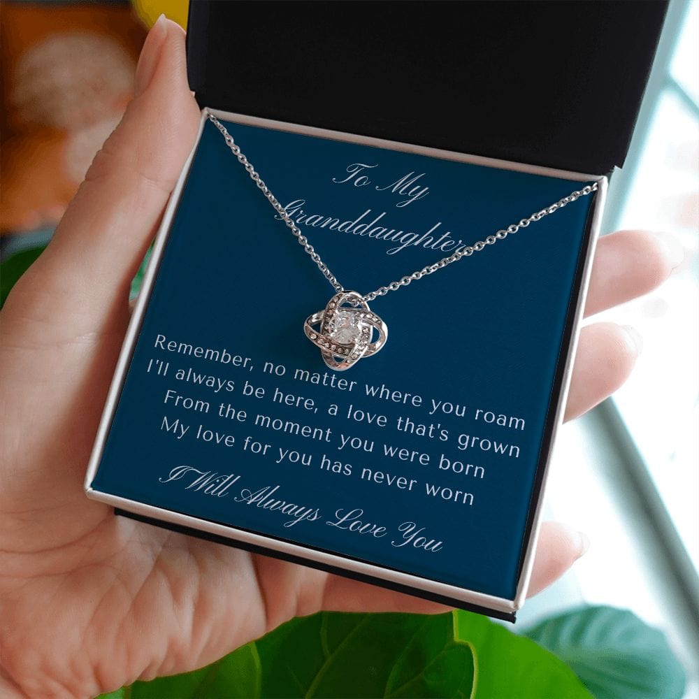 Gift for Granddaughter, Granddaughter Gifts from Grandma and Grandpa, Granddaughter Birthday Gift, Love Knot Necklace
