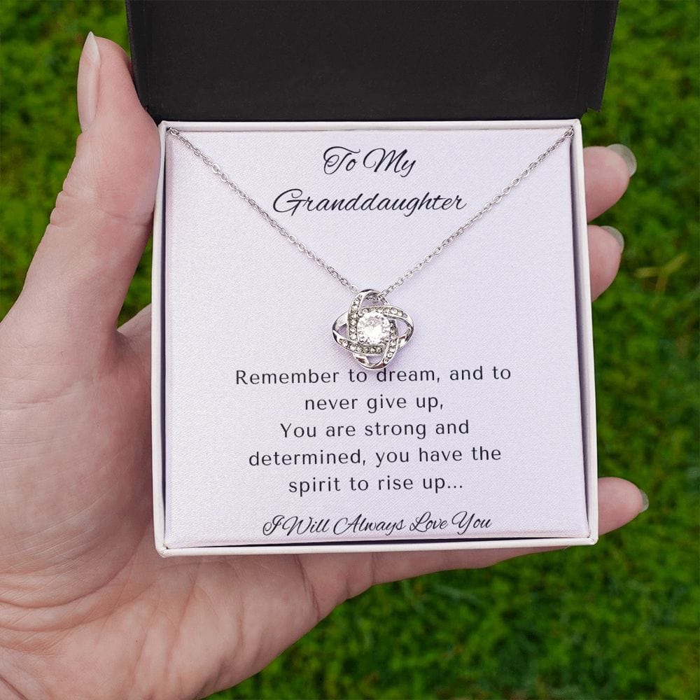 Gift for Granddaughter, Granddaughter Gifts from Grandma and Grandpa, Granddaughter Birthday Gift, Love Knot Necklace