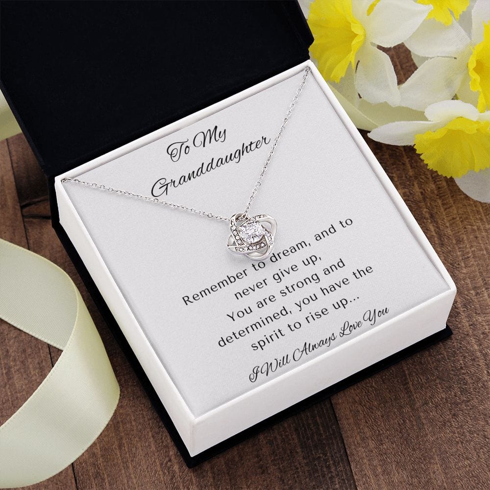 Gift for Granddaughter, Granddaughter Gifts from Grandma and Grandpa, Granddaughter Birthday Gift, Love Knot Necklace