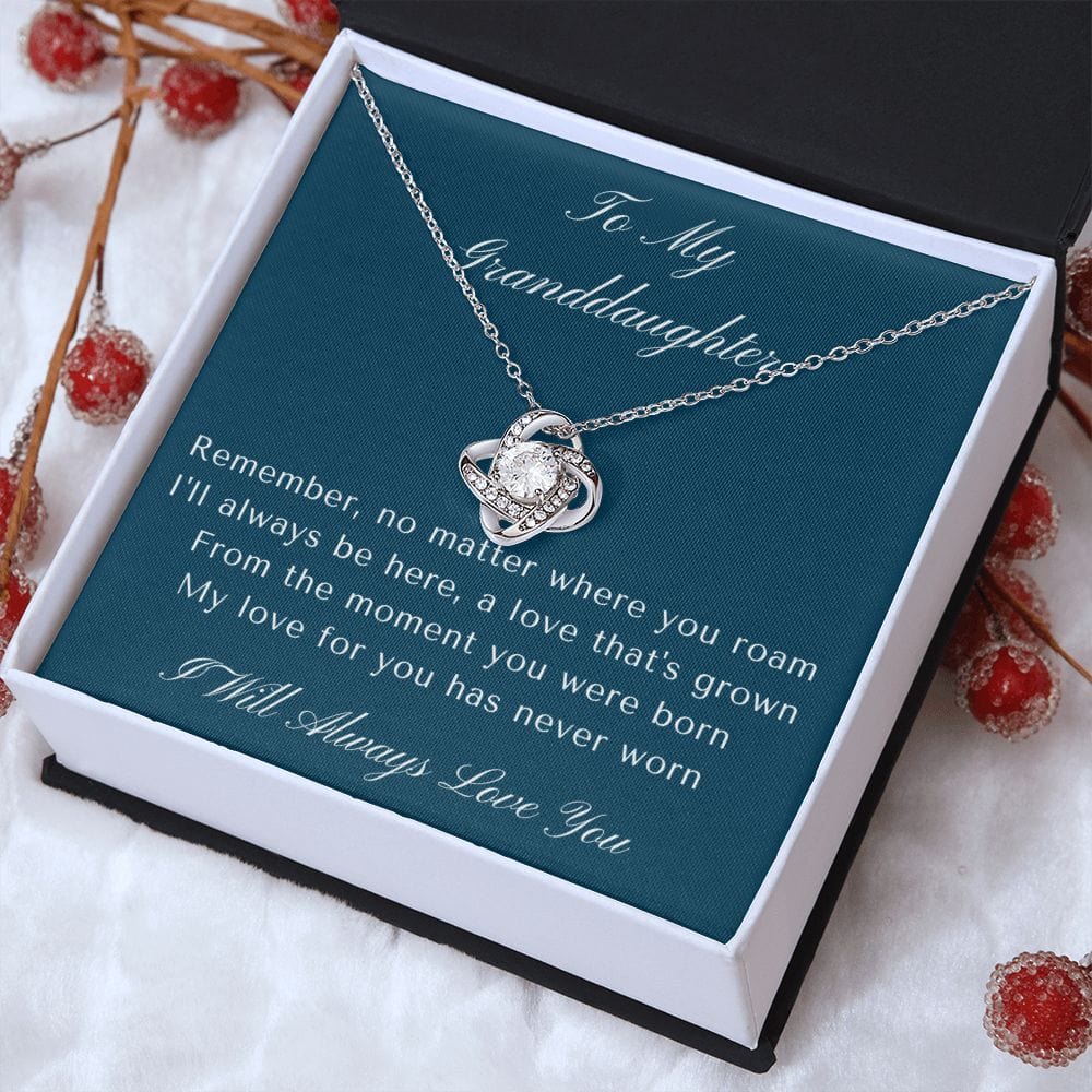 Gift for Granddaughter, Granddaughter Gifts from Grandma and Grandpa, Granddaughter Birthday Gift, Love Knot Necklace