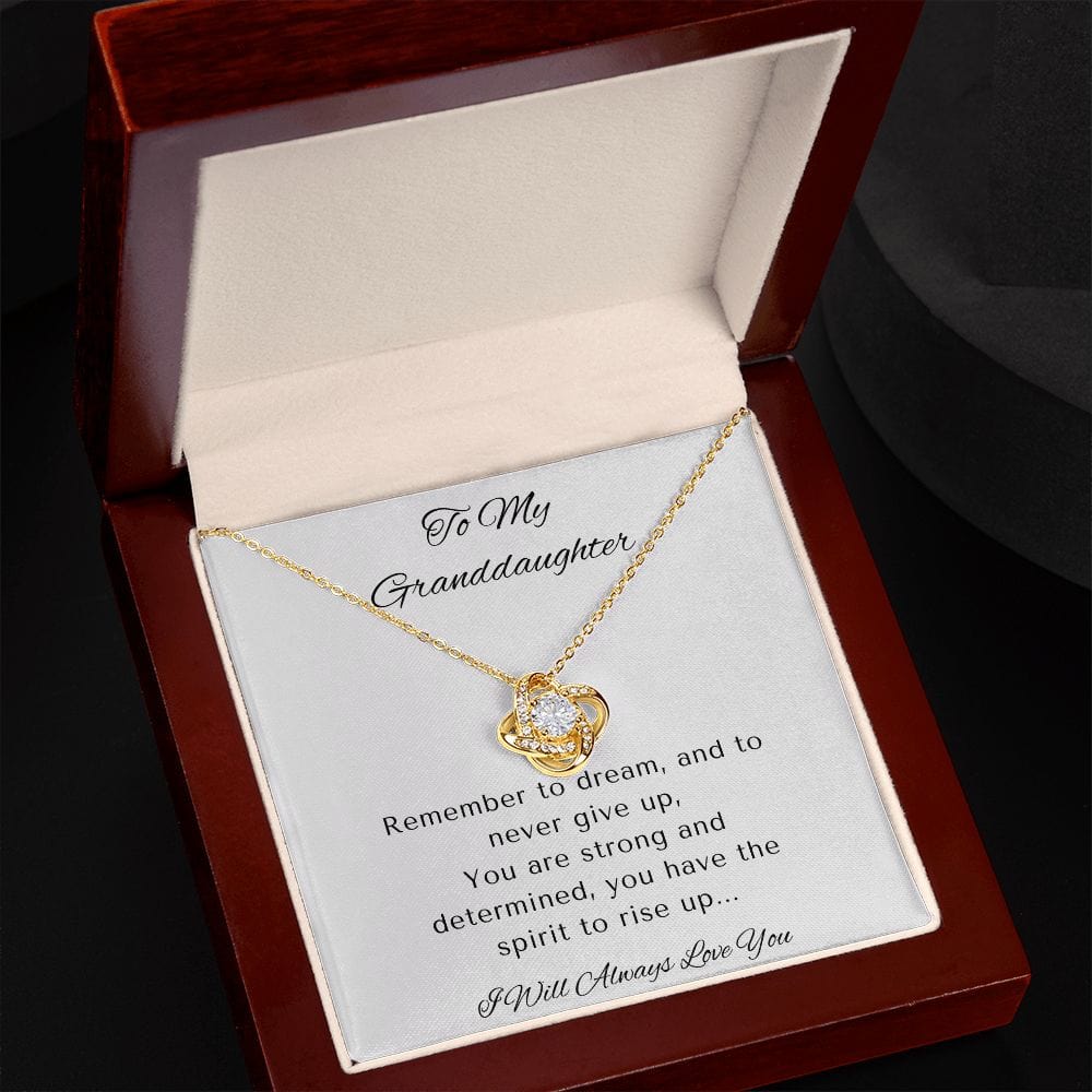 Gift for Granddaughter, Granddaughter Gifts from Grandma and Grandpa, Granddaughter Birthday Gift, Love Knot Necklace