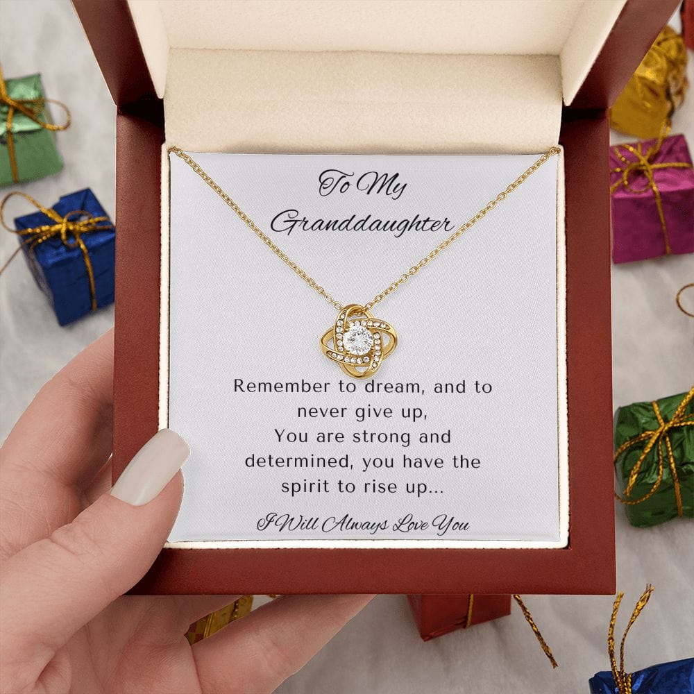 Gift for Granddaughter, Granddaughter Gifts from Grandma and Grandpa, Granddaughter Birthday Gift, Love Knot Necklace
