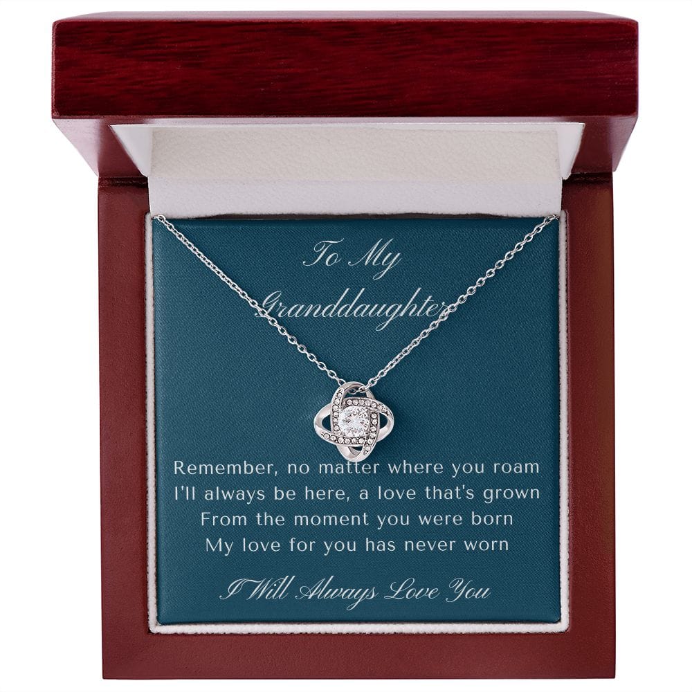 Gift for Granddaughter, Granddaughter Gifts from Grandma and Grandpa, Granddaughter Birthday Gift, Love Knot Necklace
