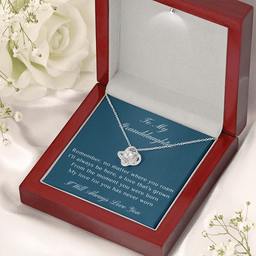 Gift for Granddaughter, Granddaughter Gifts from Grandma and Grandpa, Granddaughter Birthday Gift, Love Knot Necklace