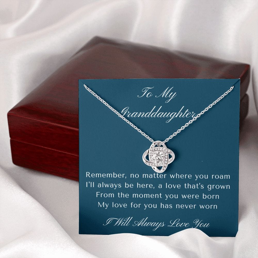 Gift for Granddaughter, Granddaughter Gifts from Grandma and Grandpa, Granddaughter Birthday Gift, Love Knot Necklace
